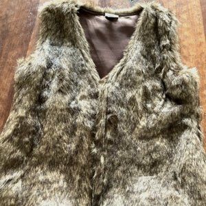 Ladies Faux Fur Vest Size S
